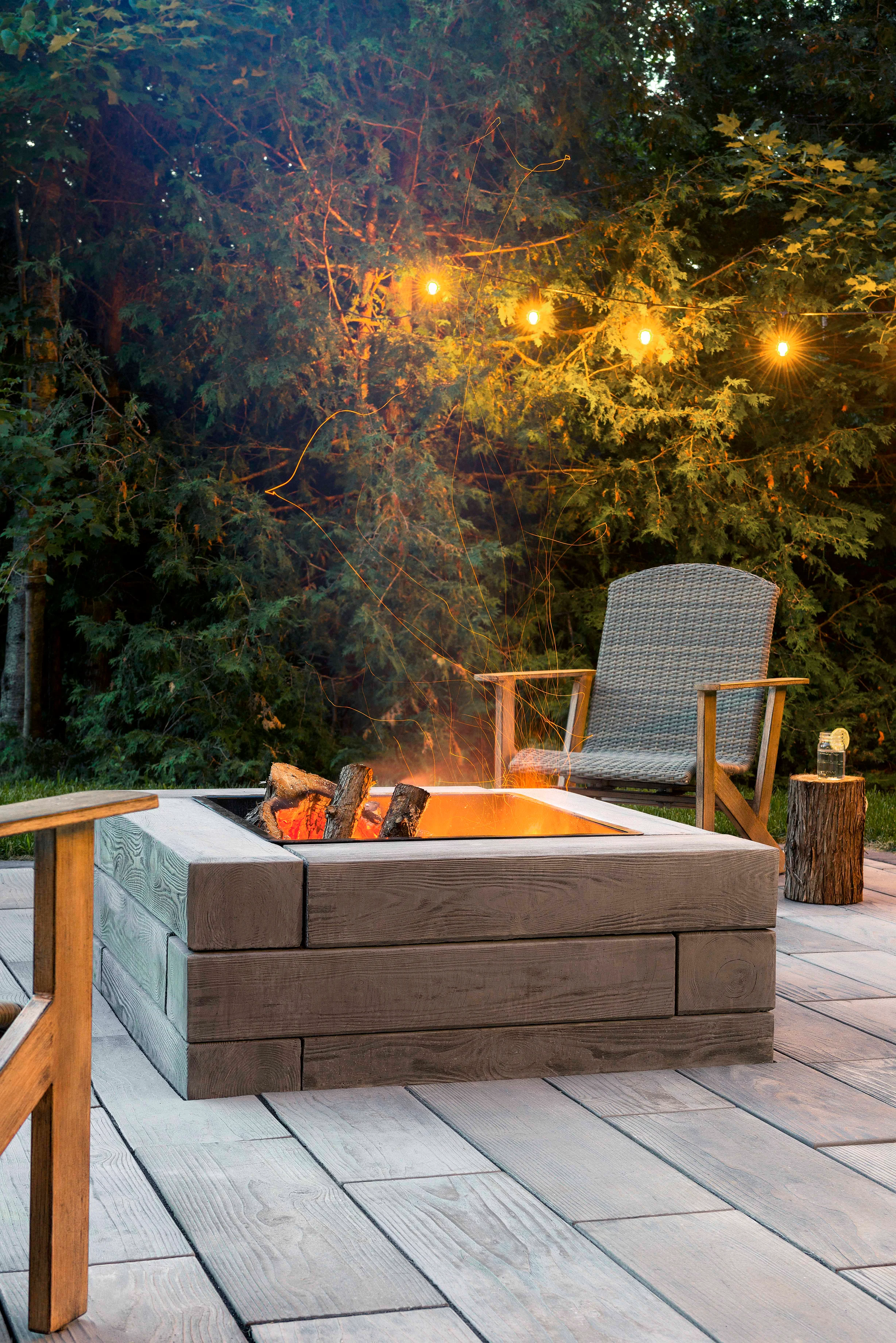 Outdoor firepit and patio project in Kernersville
